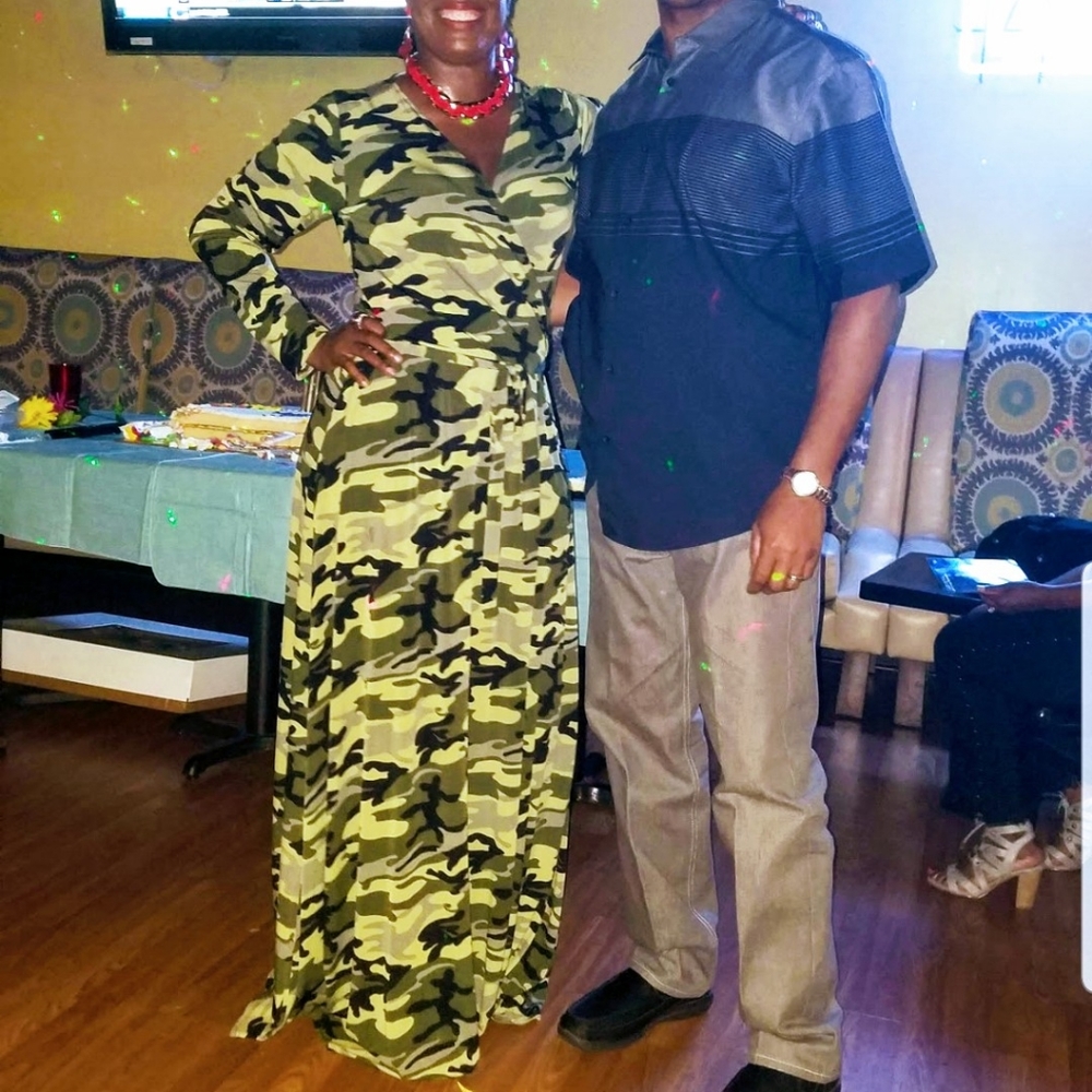 Long CAMOUFLAGE  MAXI  DRESS